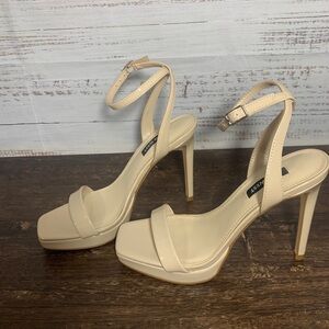 Nine West Women Zadie3 Stiletto Summer Heels Shoes Tan Size 6